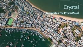  Presentation with hong kong - PPT theme consisting of top-down-view-of-cheung background and a  colored foreground