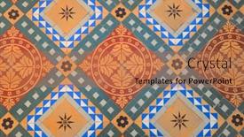  Presentation with floor - Theme having top-down-view-of-colorful background and a coral colored foreground