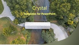  Presentation with road - PPT theme consisting of top-down-view-of-doyle background and a tawny brown colored foreground