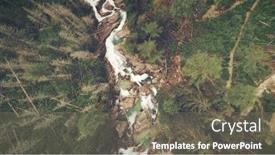  Presentation with forest stream - Slide set consisting of top-down-view-of-fast background and a  colored foreground