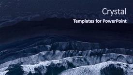  Presentation with crashing waves - Colorful theme enhanced with top-down-view-of-giant backdrop and a navy blue colored foreground