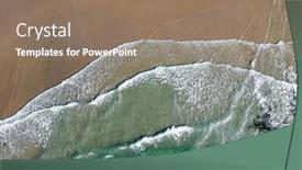  Presentation with pacific - Presentation theme featuring top-down-view-of-pacific and a  colored foreground