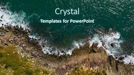  Presentation with hong kong - PPT theme consisting of top-down-view-of-sai background and a ocean colored foreground