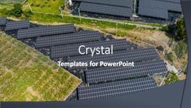  Presentation with solar panel - Slides featuring top-down-view-of-solar background and a dark gray colored foreground