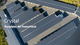  Presentation with solar - Presentation consisting of top-down-view-of-solar background and a ocean colored foreground