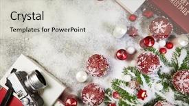  Presentation with top and down features of internet - Cool new presentation with top down view old camera backdrop and a light gray colored foreground