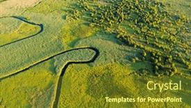  Presentation with earth eye - Slide deck consisting of top-down-view-on-exotic background and a tawny brown colored foreground