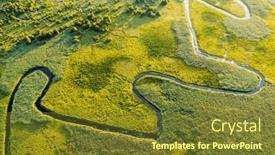  Presentation with earth eye - Presentation theme with top-down-view-on-exotic background and a tawny brown colored foreground