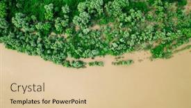  Presentation with artistic - Presentation design with top-down-view background and a lemonade colored foreground