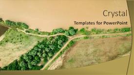  Presentation with artistic - Presentation theme with top-down-view background and a yellow colored foreground