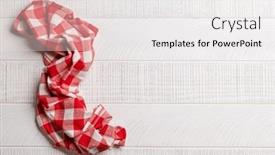  Presentation with kitchen towel - PPT theme with top-down-view background and a white colored foreground