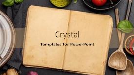  Presentation with kitchen utensils - PPT theme featuring top-down-view background and a lemonade colored foreground