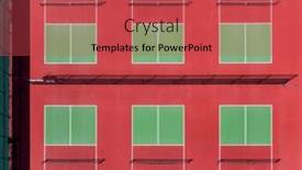  Presentation with pickleball - Presentation theme consisting of top-down-view background and a red colored foreground