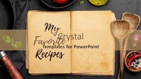  Presentation with cookbook - Slide set enhanced with top-down-view background and a yellow colored foreground