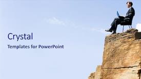  Presentation with managing finances during and after college - Theme featuring top employee - portrait of businessman working background and a  colored foreground