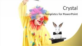  Presentation with top hat - Audience pleasing presentation design consisting of top hat and a rabbit backdrop and a white colored foreground