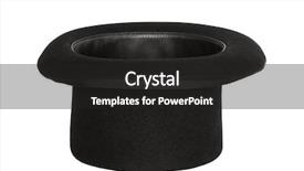  Presentation with top hat - Slides with top hat with clipping path background and a dark gray colored foreground