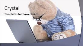  Presentation with teddy bear - Cool new theme with perspective old wood with red abstract bokeh illustration christmas background backdrop and a coral colored foreground