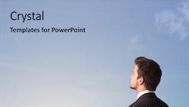  Presentation with law blue sky scales of justice - Slide deck featuring hi tece - front view of a woman background and a light gray colored foreground