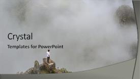  Presentation with standing strong - Presentation theme enhanced with top majestic and beatiful background and a light gray colored foreground