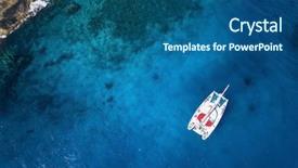  Presentation with amazing - Slide set enhanced with mountain navigation - amazing view to catamaran cruising background and a ocean colored foreground