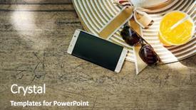  Presentation with summer holiday - Presentation having  background and a  colored foreground