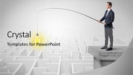  Presentation with idea - Presentation consisting of top of a building background and a white colored foreground