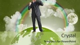  Presentation with green earth - Amazing PPT layouts having top of a green earth backdrop and a  colored foreground
