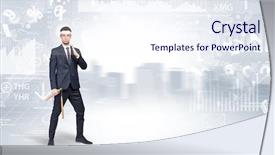  Presentation with metropolitan - PPT theme having top of a metropolitan background and a sky blue colored foreground