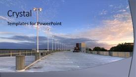  Presentation with top brakes - Cool new PPT layouts with top of a parking deck backdrop and a light blue colored foreground