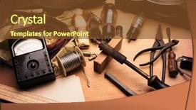  Presentation with 1970s - Audience pleasing PPT theme consisting of top of a retro 1960s backdrop and a tawny brown colored foreground