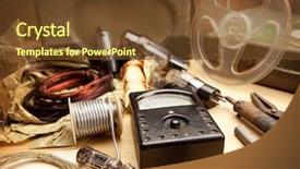  Presentation with 1970s - Colorful presentation theme enhanced with top of a retro 1960s backdrop and a tawny brown colored foreground