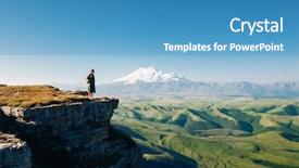  Presentation with mountain top - Audience pleasing PPT layouts consisting of top of bermamyt plateau backdrop and a teal colored foreground