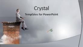  Presentation with fishing - Cool new PPT layouts with top of building and fish backdrop and a light gray colored foreground