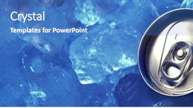  Presentation with food ice - PPT theme consisting of top of drink can iced background and a teal colored foreground