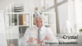  Presentation with happy birthday - PPT theme having  background and a  colored foreground