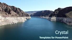  Presentation with nevada - Presentation theme having top of hoover dam background and a ocean colored foreground