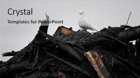  Presentation with industrial waste - Audience pleasing PPT theme consisting of top of industrial waste backdrop and a light gray colored foreground