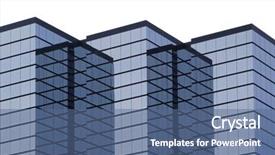  Presentation with modern building - Cool new PPT theme with top of modern hi-rise backdrop and a  colored foreground