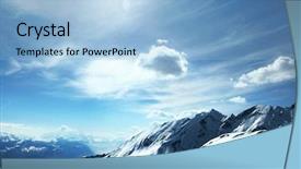  Presentation with ice mountain - Slides featuring top of mountains background and a light blue colored foreground