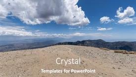  Presentation with los angeles - Presentation theme with top-of-mt-baldy and a coral colored foreground