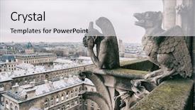  Presentation with notre dame - Theme enhanced with top of notre dame background and a white colored foreground