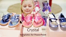  Presentation with shoe - Colorful presentation design enhanced with face - beautiful girl eyebrow tattoo backdrop and a soft green colored foreground