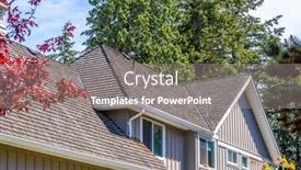  Presentation with house window - Presentation design consisting of top-of-the-house background and a gray colored foreground