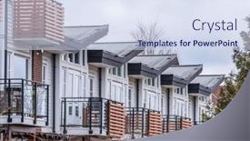  Presentation with house window - Slide deck enhanced with top-of-the-house background and a sky blue colored foreground