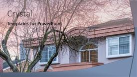  Presentation with house window - Presentation having top-of-the-house background and a coral colored foreground