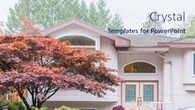  Presentation with house window - Presentation with top-of-the-house background and a sky blue colored foreground