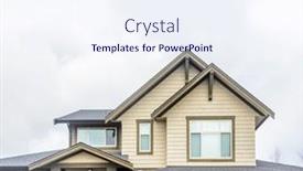  Presentation with house window - PPT layouts with top-of-the-house background and a sky blue colored foreground