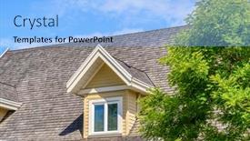  Presentation with house window - Colorful slides enhanced with top-of-the-house backdrop and a light blue colored foreground