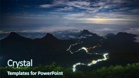  Presentation with mountain top - Beautiful slides featuring top of the mountain adam backdrop and a wine colored foreground